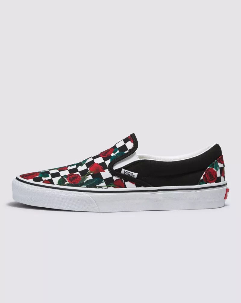 Customs Checkerboard Roses Slip-On