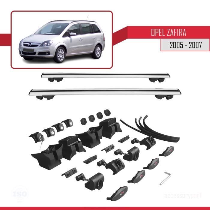 Barras de techo - Opel - Zafira 2005-2007 - Aluminio - Gris - Con cerradura