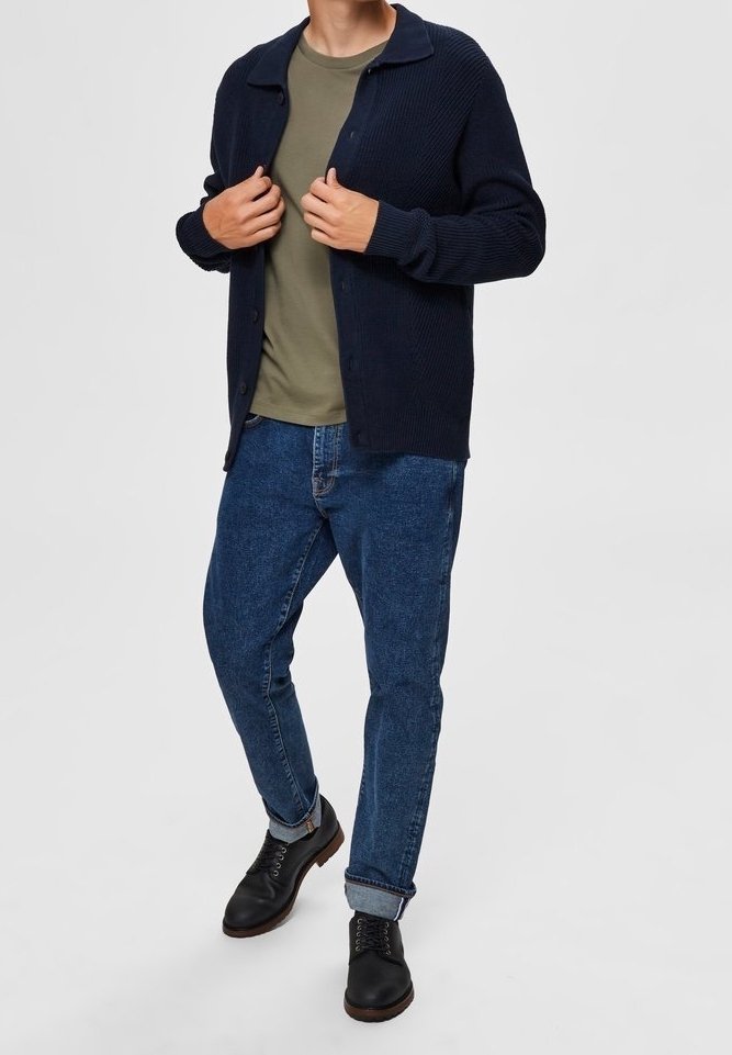 Geselecteerd herenvest - donkerblauw