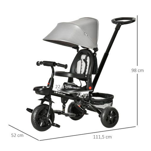  Homcom 4-in-1 bērnu trīsritenis