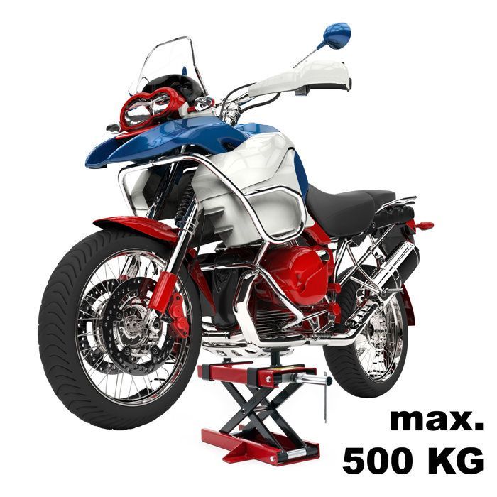 Elevador de motocicletas - Mini elevador de motocicletas, mesa de montaje con soporte, hasta 500 kg
