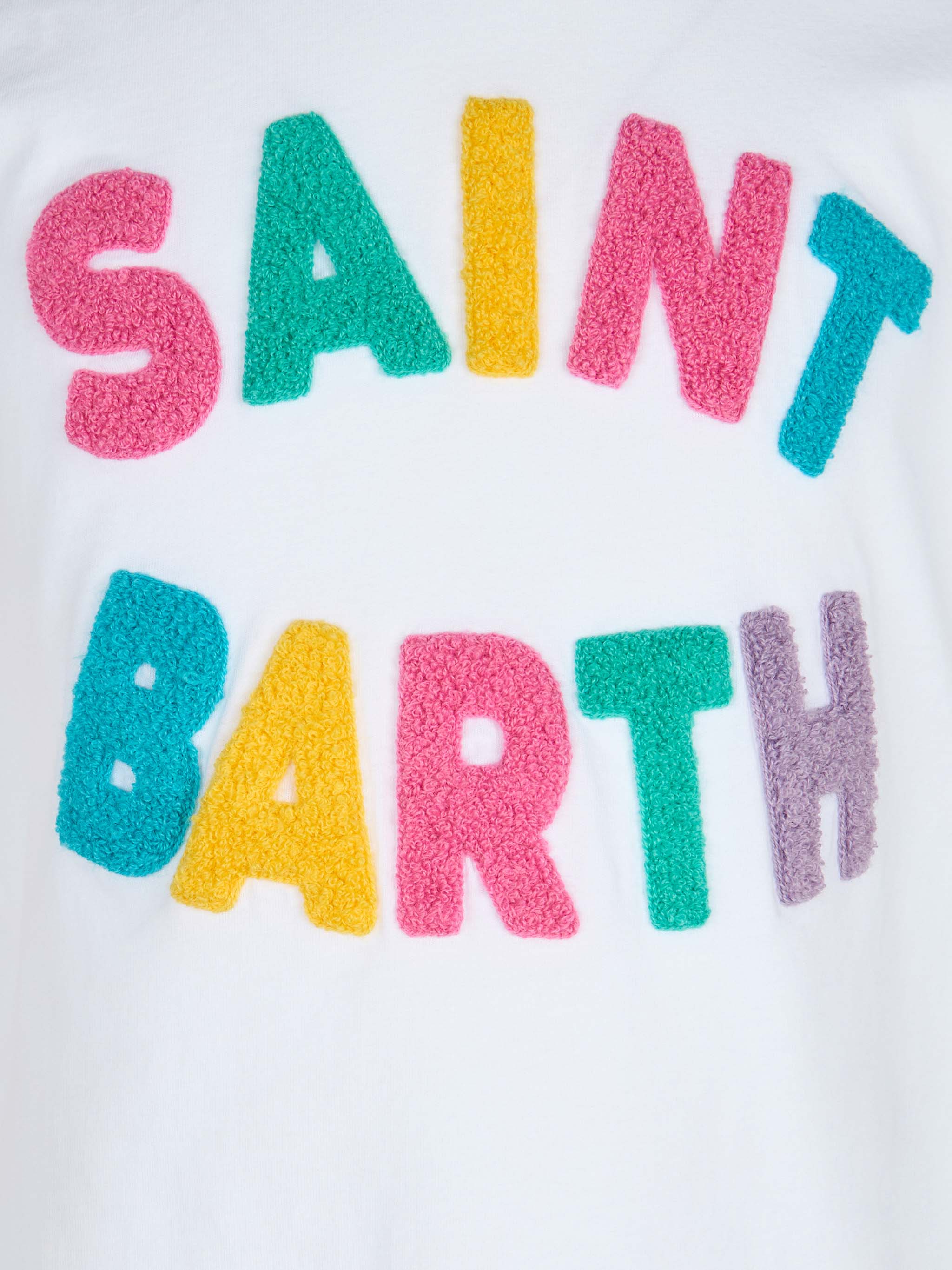 Elly meisjes T-shirt met ronde hals van katoenen jersey met Saint-patch