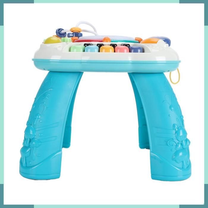 KEENSO Activity Table, Multifunctional Baby Activity Table, Early Learning Musical Toy with Flower Decoration