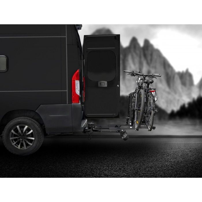 LAS SD260 Black Bike Rack for 2 Bikes, Special for Van Hinged Doors - LAS