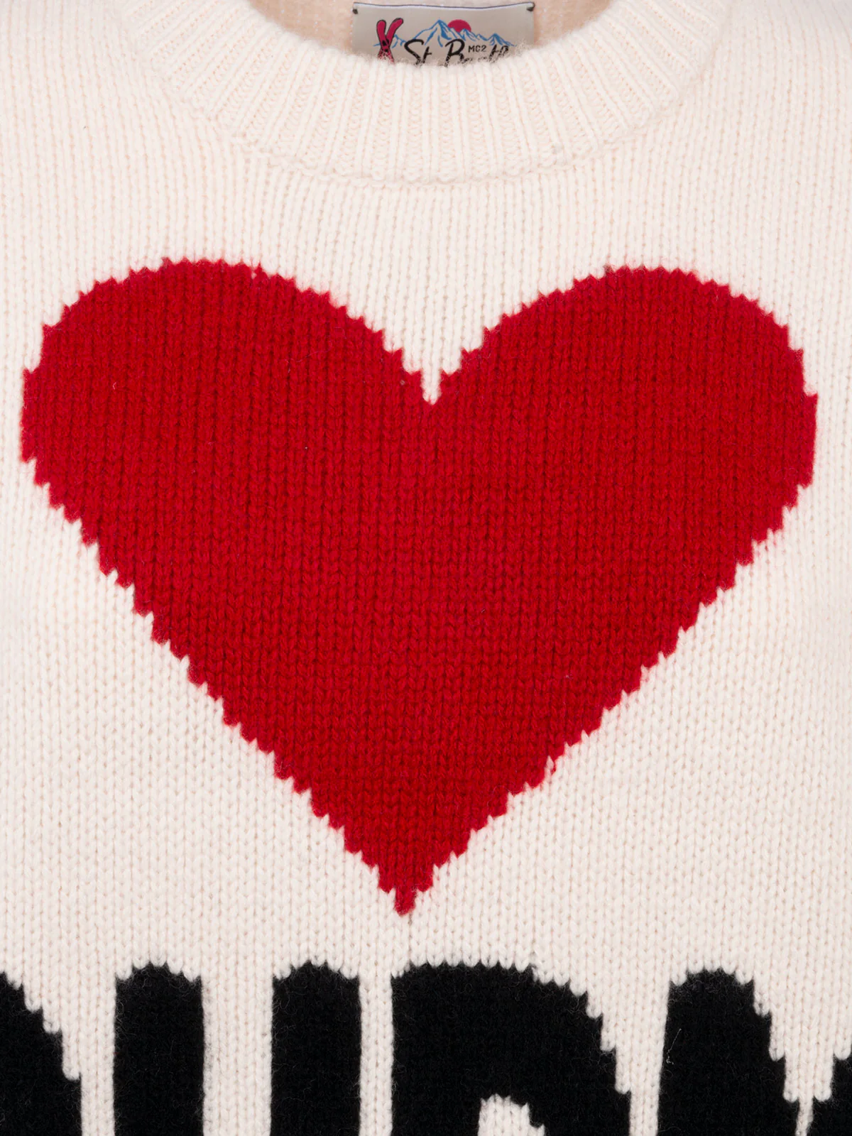 Kyla damestrui met Fair Isle-patroon in wit en Courma-jacquard