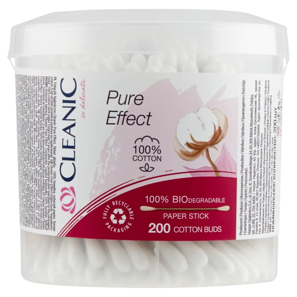 Cleanic Pure Effect Patyczki Higieniczne Okrągłe