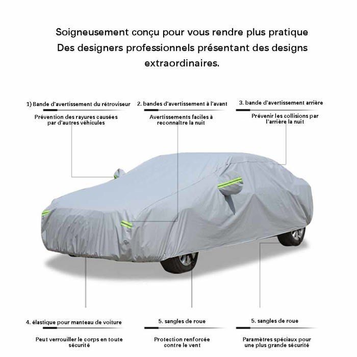 Funda impermeable para coche de 190T con protección UV y algodón transpirable - XXXL