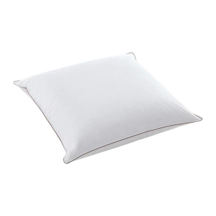 Juego de 2 almohadas de algodón orgánico de 60 x 60 cm de NATUREA - 550 g/m² - Blanco - NATURE COMFORT
