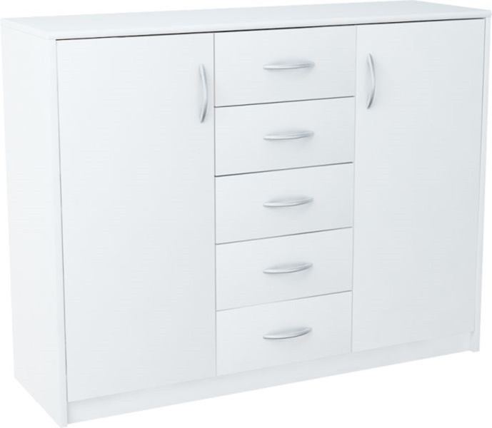 Komoda szafka 2D5S BIAŁA 110cm szuflady regał