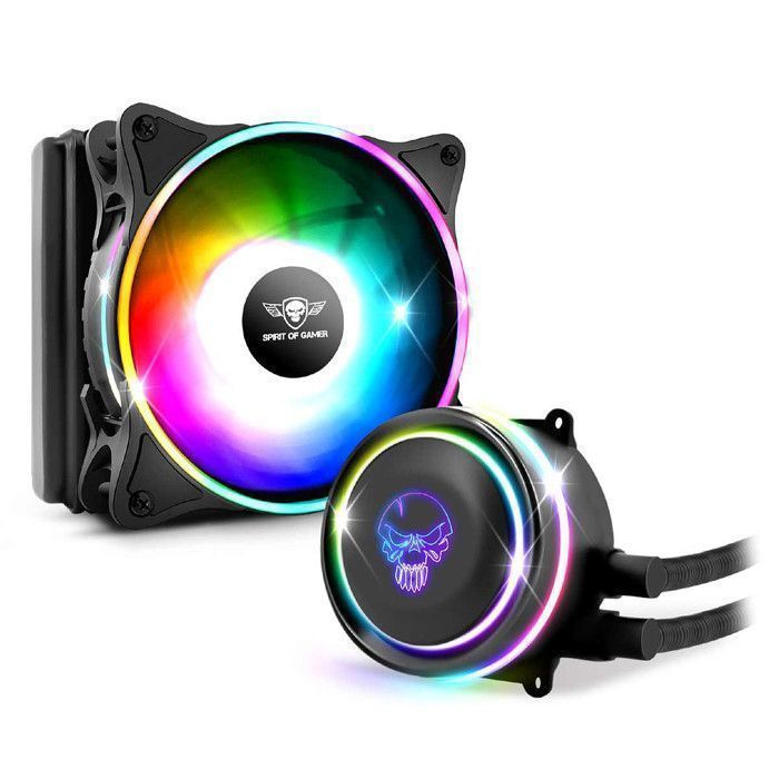Waterkoelingsset - Spirit Of Gamer - LIQUID FORCE 120 ARGB - Stil - Compatibel met AMD/Intel - 120 mm