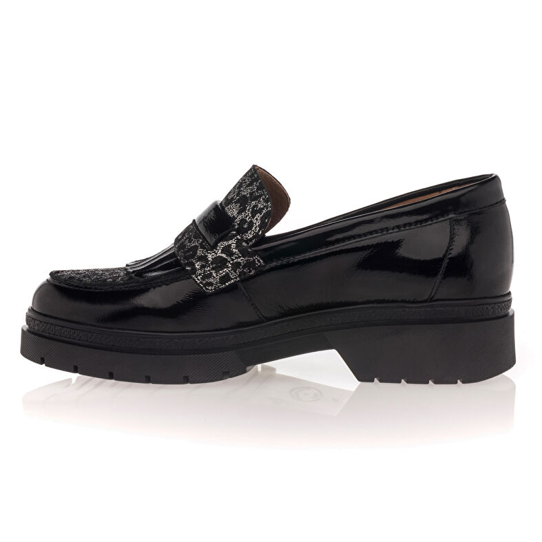 Svarta loafers/båtskor för kvinnor