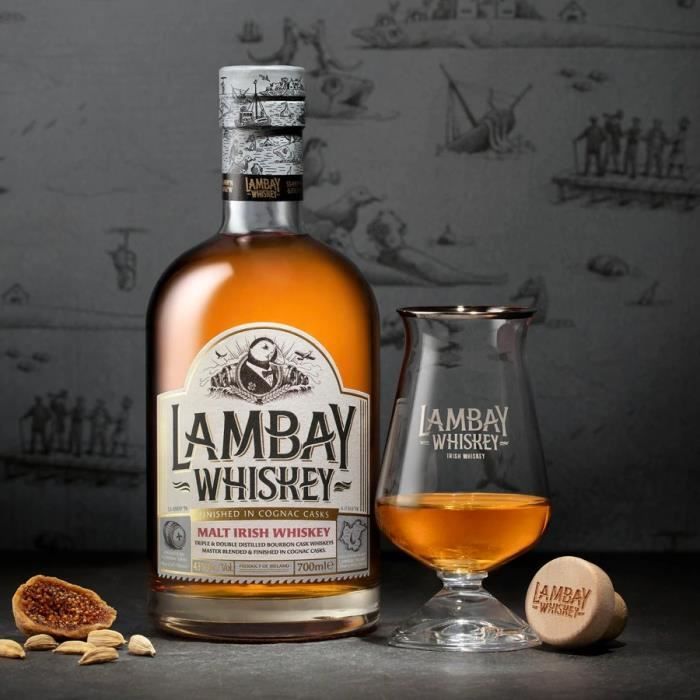 LAMBAY WHISKEY Irish Malt - Whiskey Irlandais - 43% 70cl