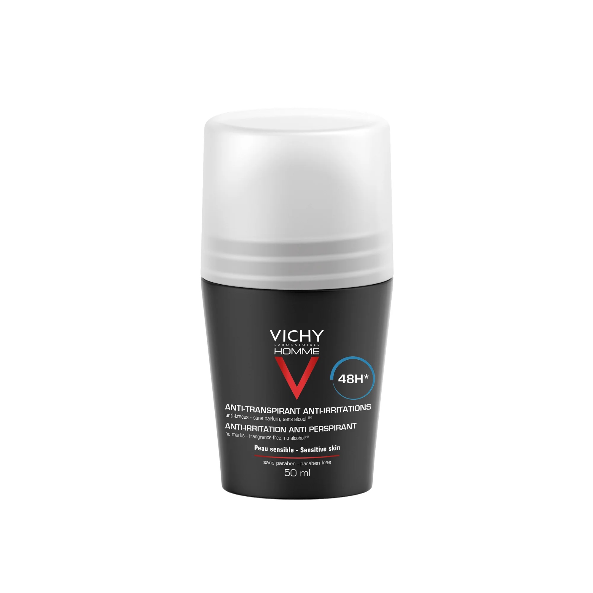 VICHY Desodorante Roll-On Vichy Homme 48h Piel Sensible 50 ml Control Extremo Antitranspirante