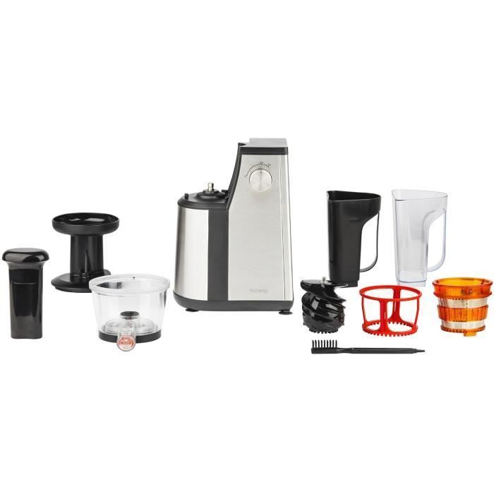 Extracteur de jus - HKOENIG - GSX12 - 400 W - 1 L - Inox / Noir