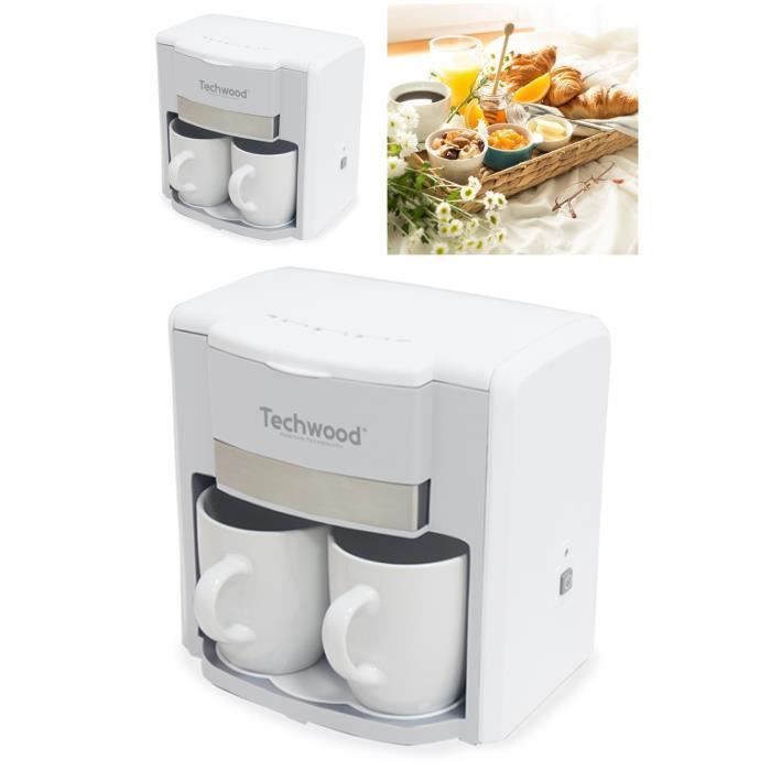 Cafetera eléctrica TECHWOOD - Duo - 2 tazas - Filtro permanente - 500 W