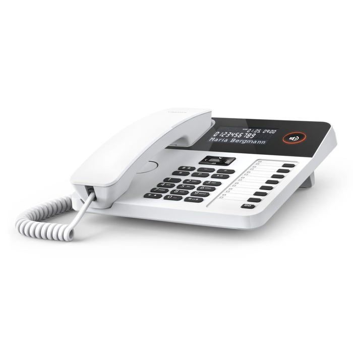 Téléphone filaire mural - Gigaset - Desk 600 - Écran LCD - Mains libres - Blanc