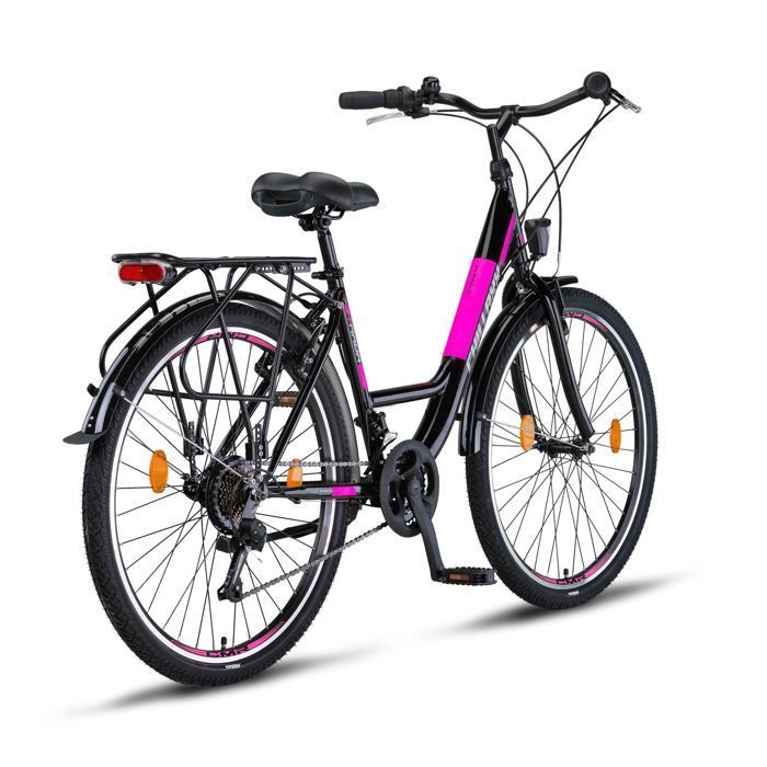 Citybike - CHILLAXX Strada - 26 pouces  21 vitesses - Noir - V-Bremse