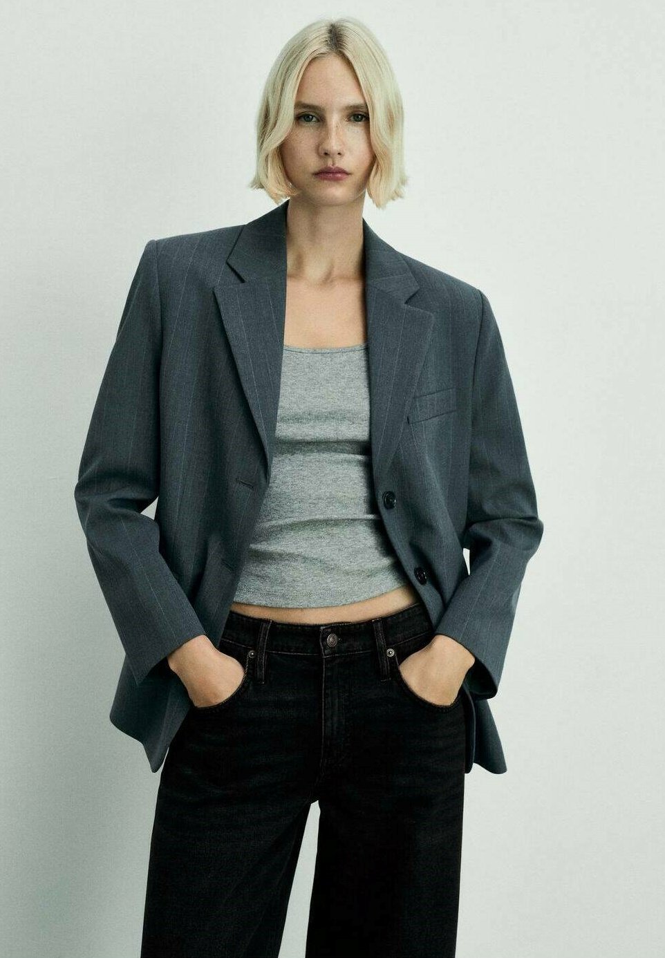 Mango flared jeans - zwarte denim