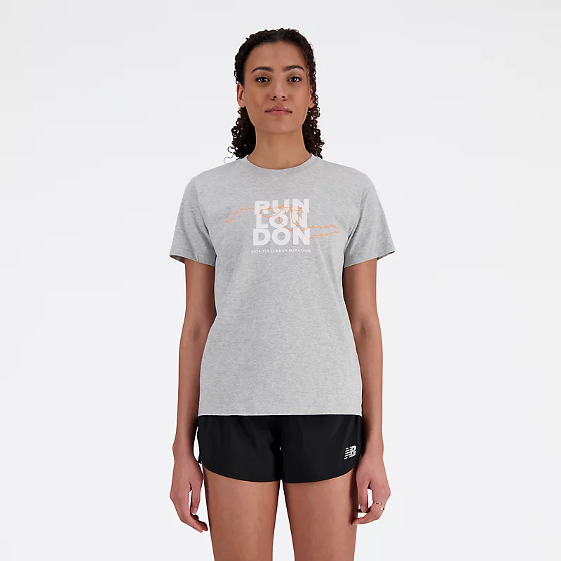 London Edition Grafik-T-Shirt für Damen – Sportgrau