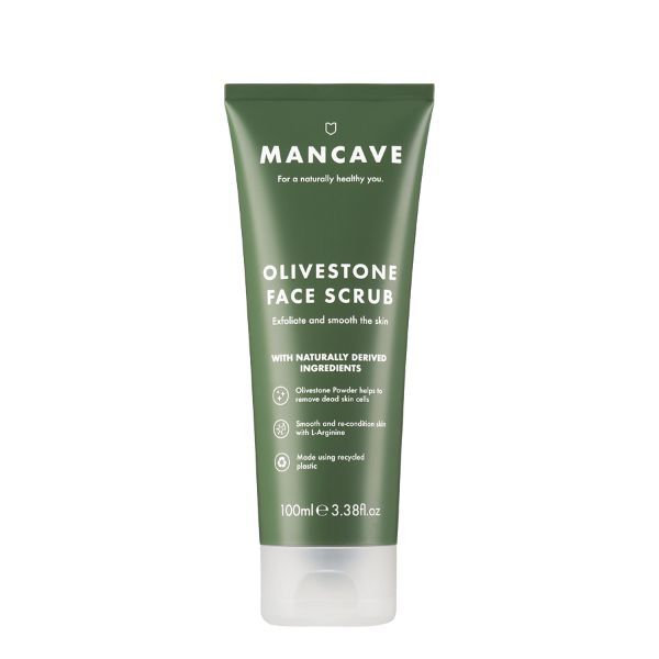 ManCave Olivestone Gesichtspeeling 100 ml | Geschenkidee für Väter | Superdrug