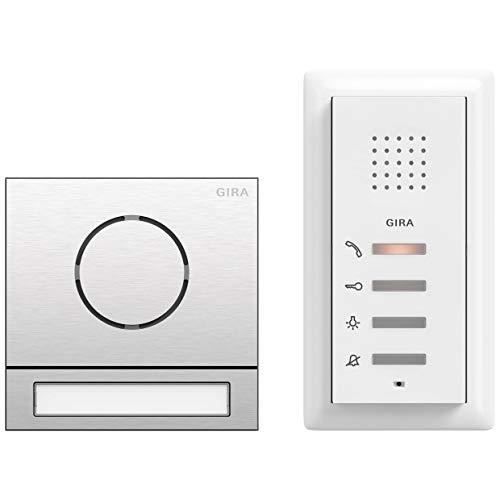 Kit de intercomunicación para puerta - GIRA - Efh-Paket Audio 2406000 - Acero inoxidable - Con cable - 1 auricular de audio