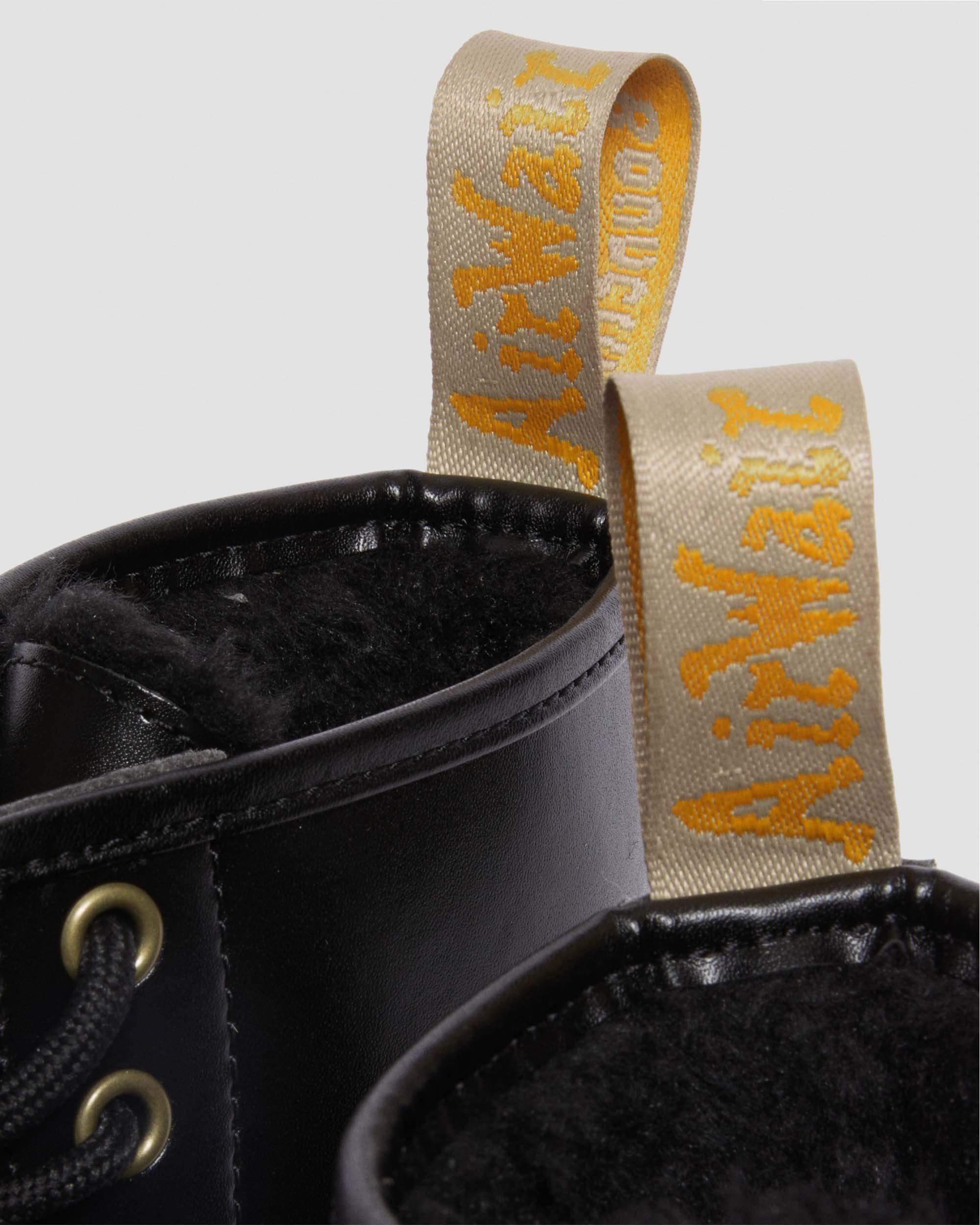 Vegan 1460 Faux Fur Lined Lace Up Boots
