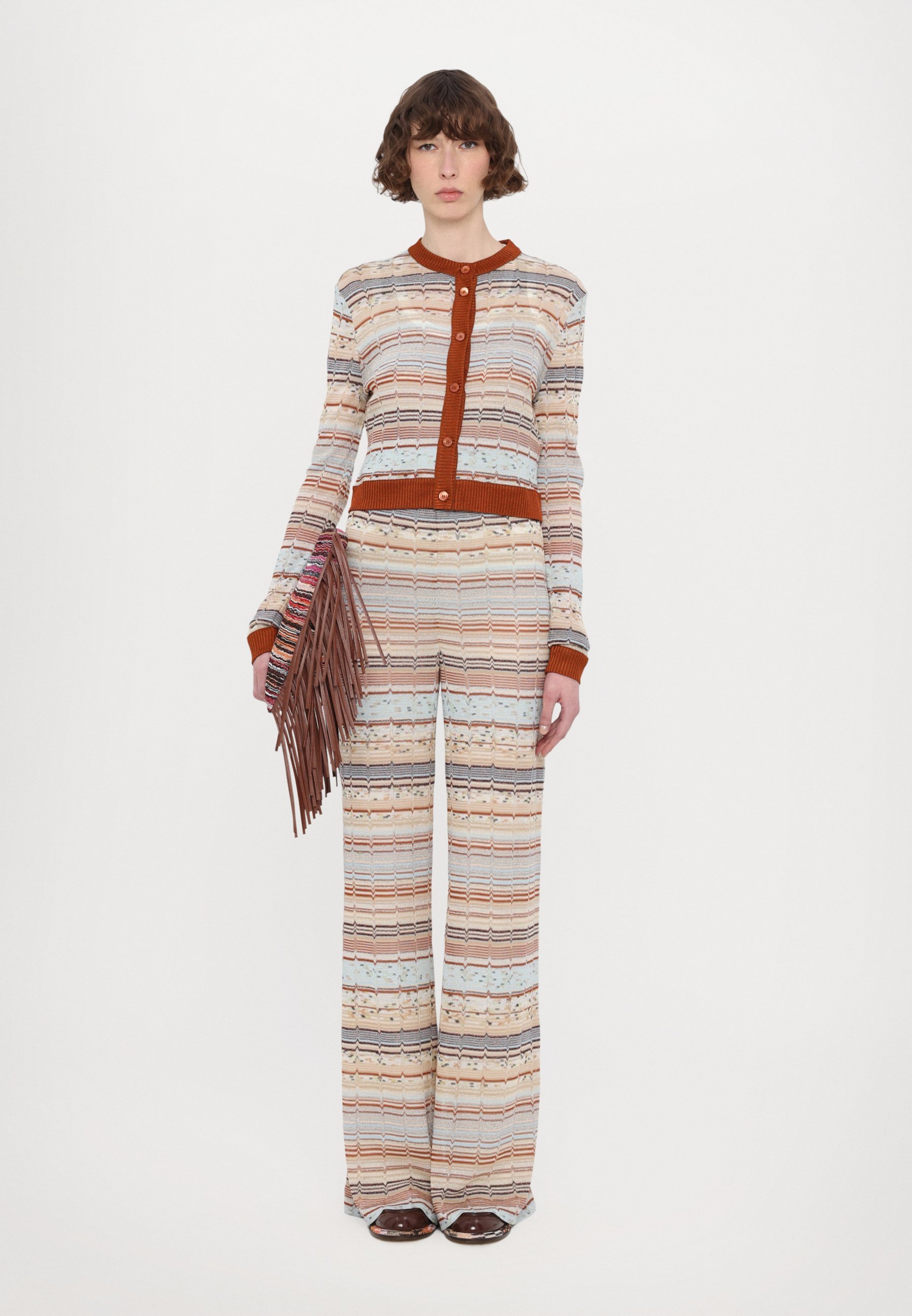 Pantalons Missoni - marron/crème/gris