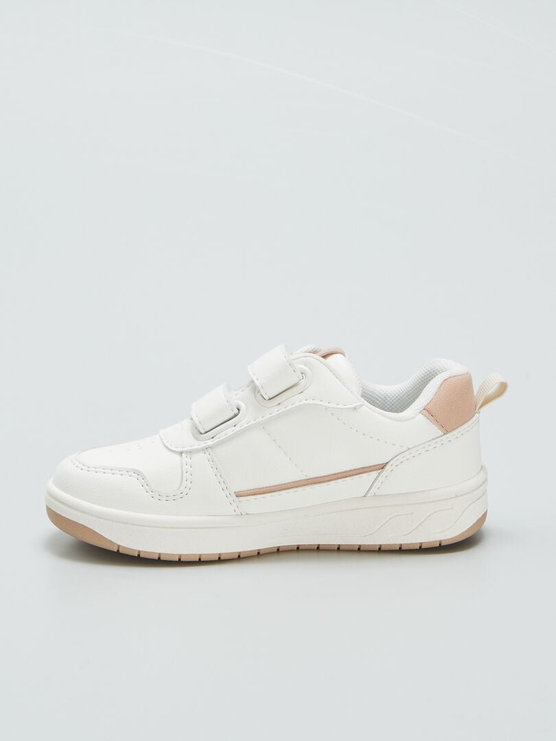 Sneakers met klittenbandsluiting - WIT