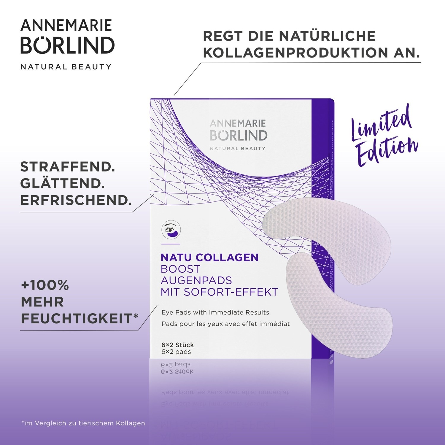 ANNEMARIE BÖRLIND acu plāksteri NATUCOLLAGEN BOOST 6 x 2 gabali - 1 gabals
