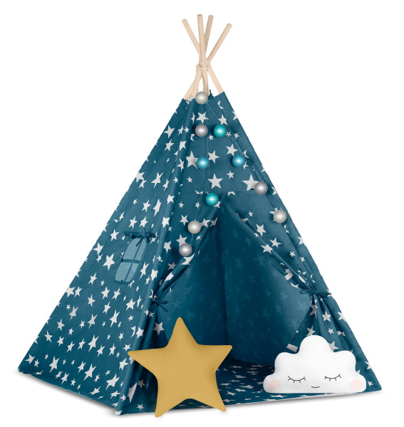 Tipi namiot dla dzieci teepee lampki pokrowiec Nukido