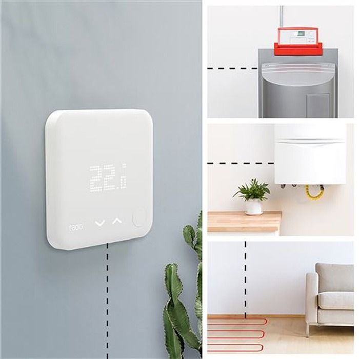 Thermostat connecté Tado V3+ kit de démarrage filaire 4 têtes