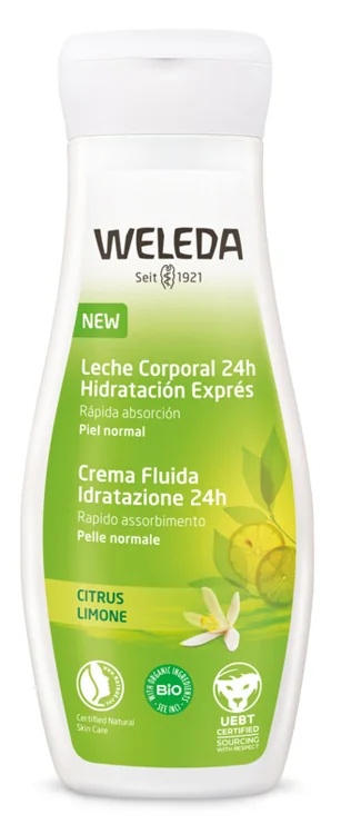 WELEDA 24H hydraterende vloeibare crème met citroengeur