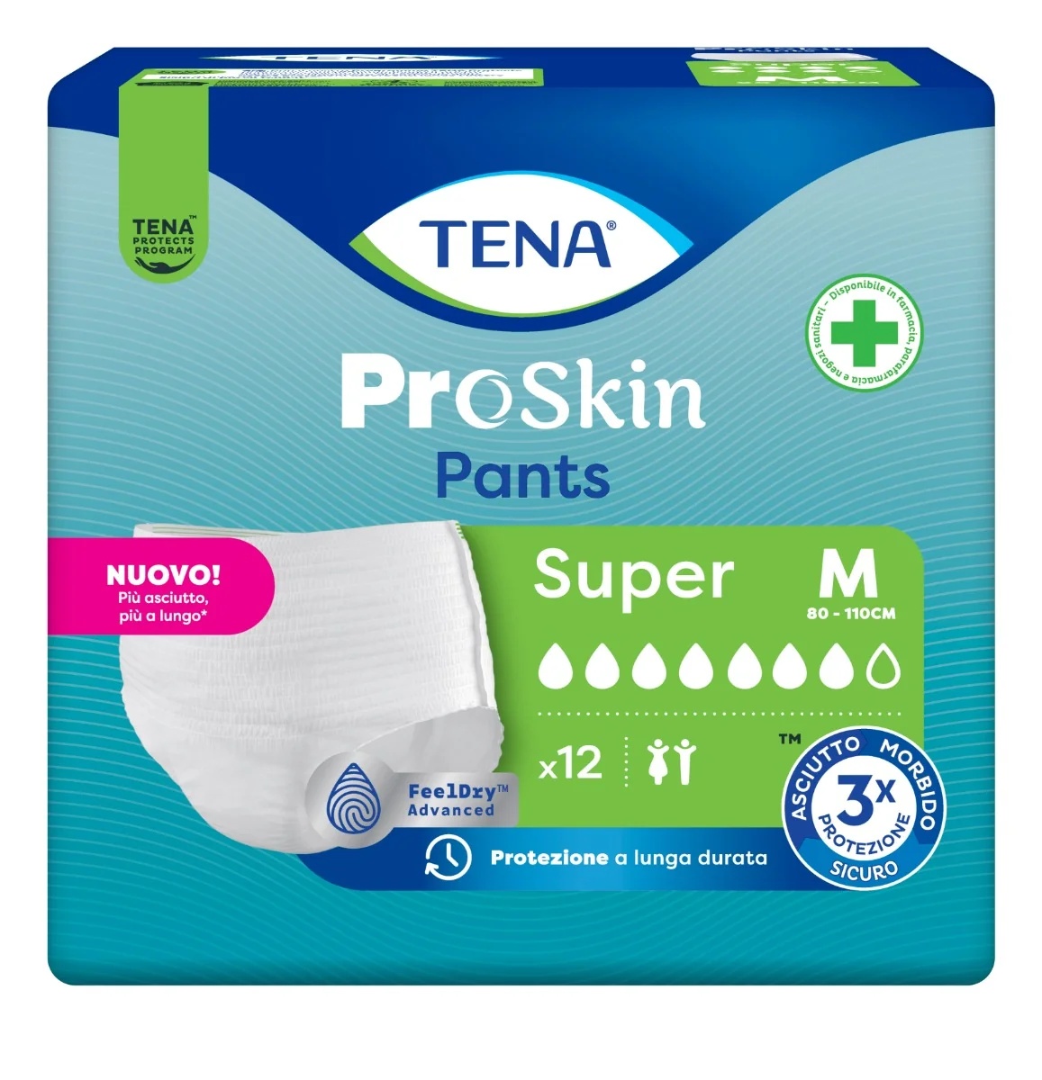 TENA Tena Pants Super M Windeln, 12 Stück, für Inkontinenz