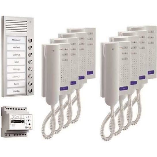 Kit per montaggio a superficie - STC - PPA08-EN/02 - 8 microfoni audio - Cablati - Bianco