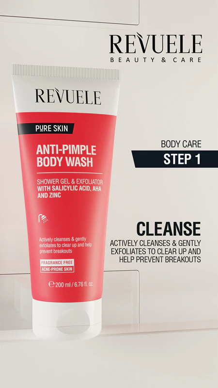 Revuele Pure Skin Gel de Banho Esfoliante Anti-Acne