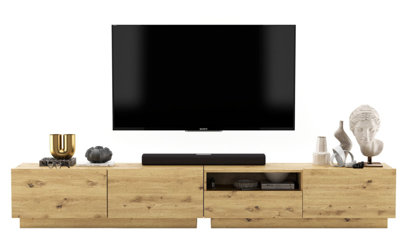 Szafka RTV Industrialna szuflada dąb Artisan Loft 240 cm
