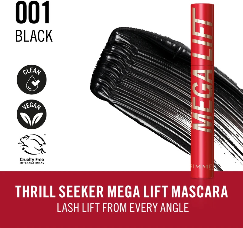 „Rimmel Thrill Seeker Mega Lift Volume“ blakstienų tušas