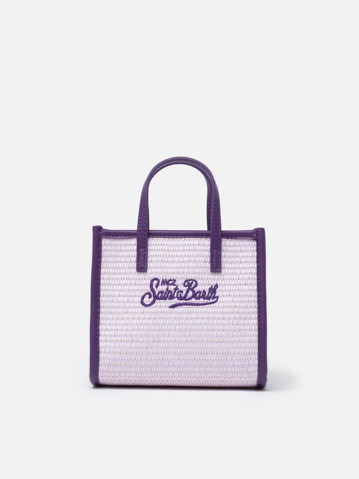 Mini Vivian Handtasche in Flieder Stroh