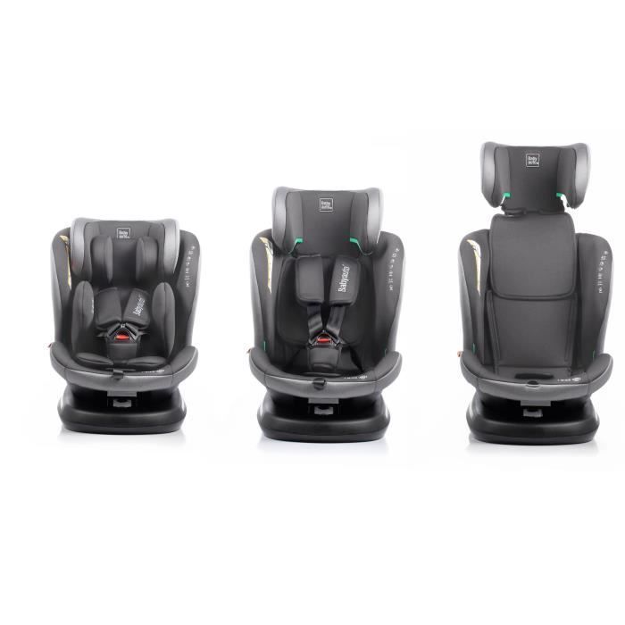 Bilbarnstol - BABYAUTO - RODIA - Grupp 0/1/2/3 - 40/150 cm - I-Size Plus - Isofix - Vridbar - Liggbar - Förminskning - Grå