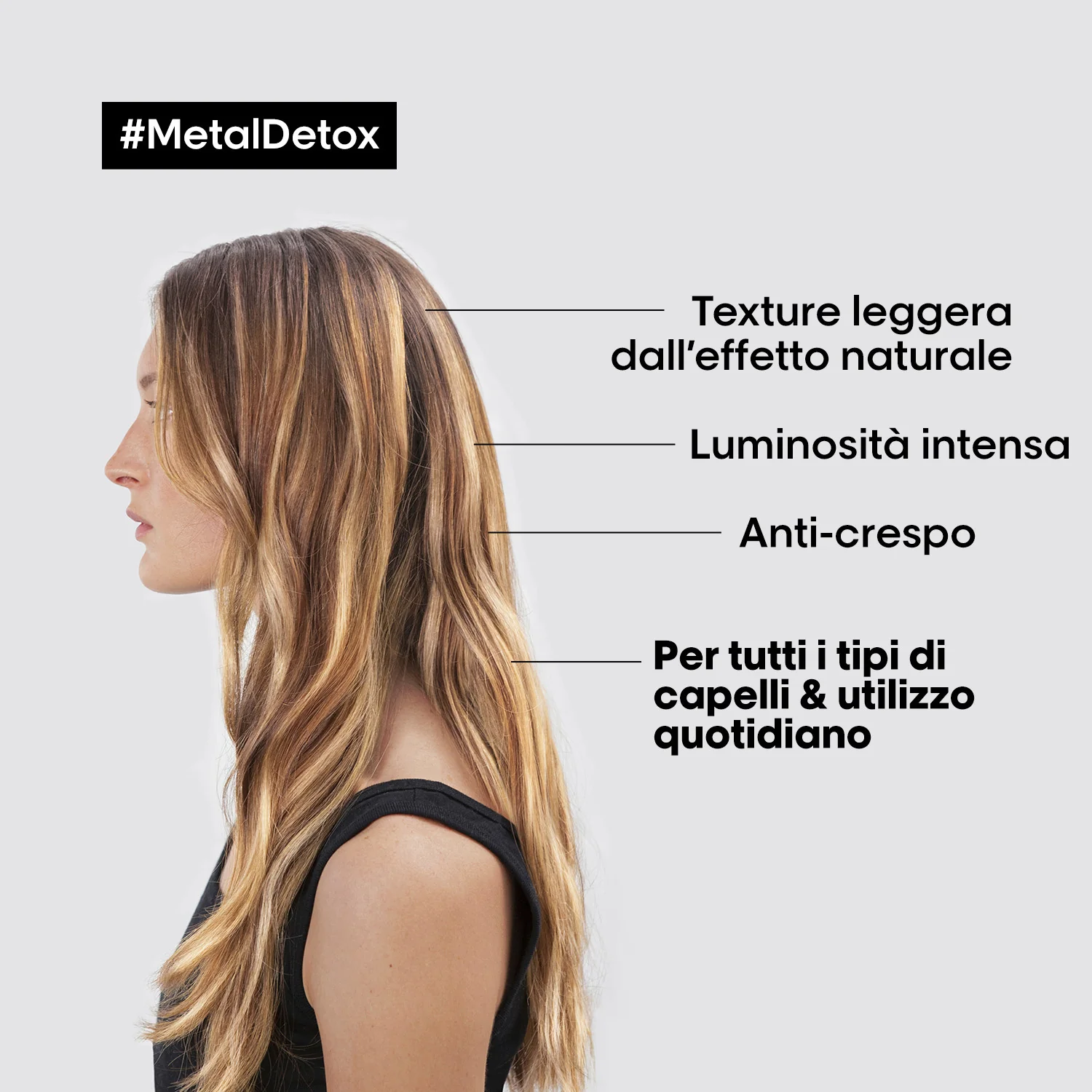 SERIE EXPERT New Metal Detox Huile Concentrée - Olio Capelli Styling & Finish