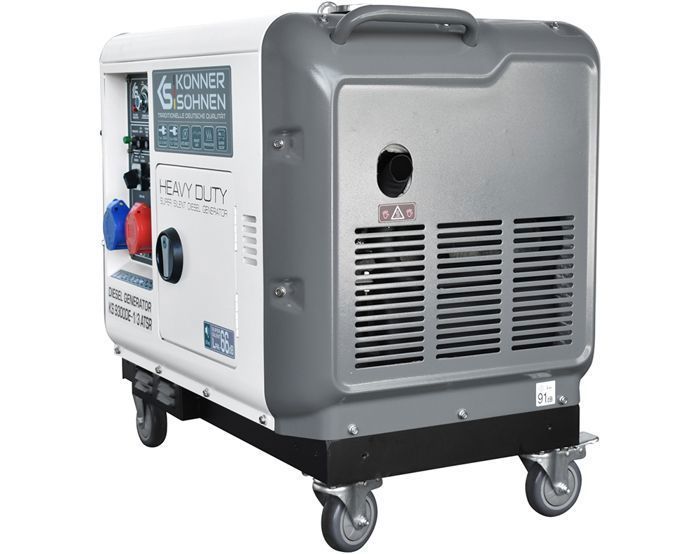 Grupo electrógeno diésel Könner & Söhnen 230/400 V 7,5 kW / 6,5 kW KS 9300DE-1/3 ATSR