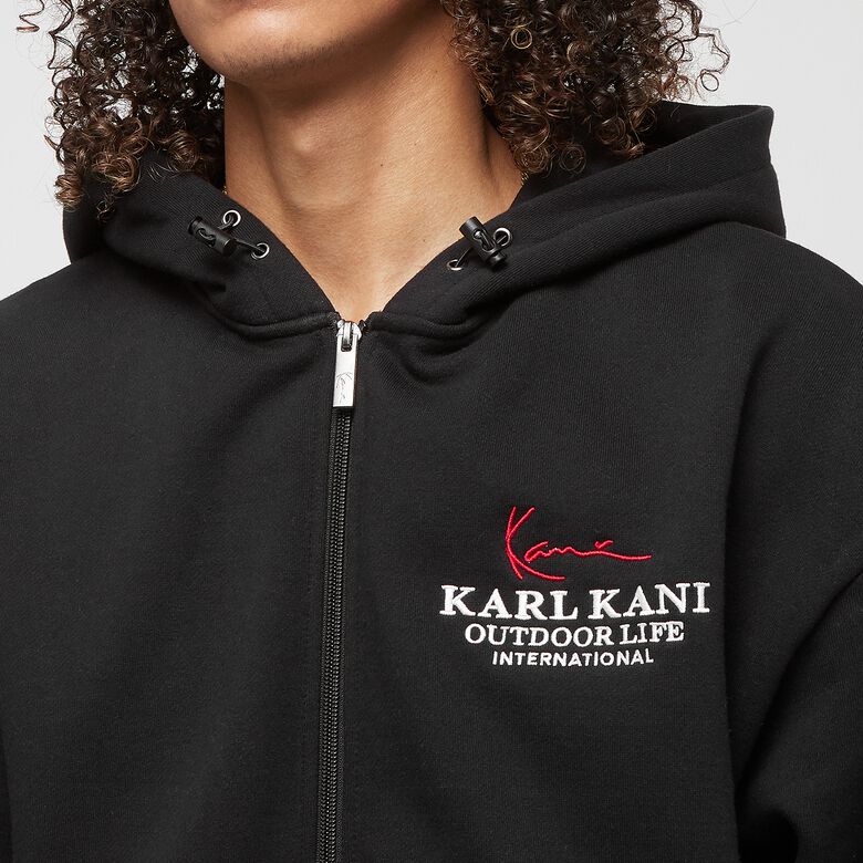 Chest Signature Oversize Full Zip Hoodie