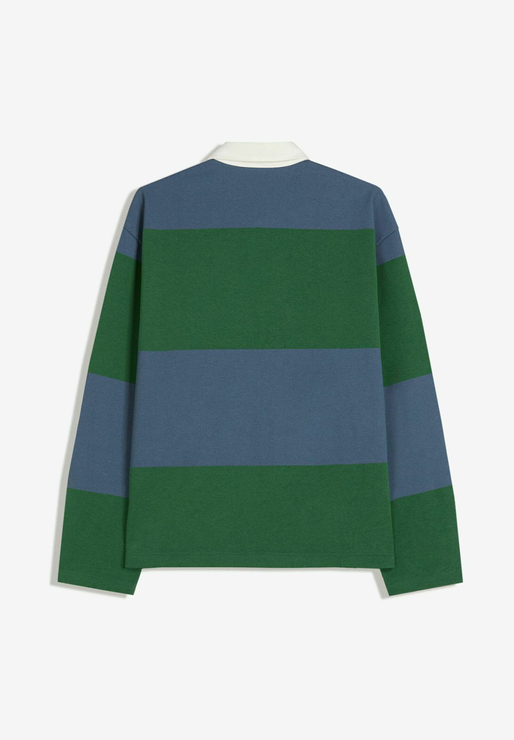 Bershka gestreepte poloshirt met boxy pasvorm - evergreen