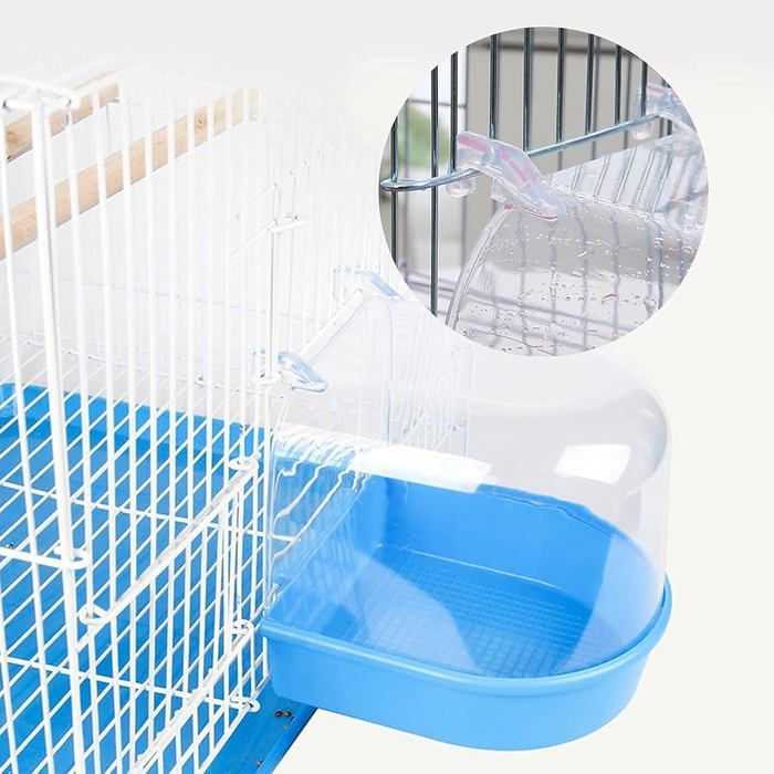 Baño para pájaros, baño colgante para pájaros, dispensador de comida, bandeja para pájaros pequeños