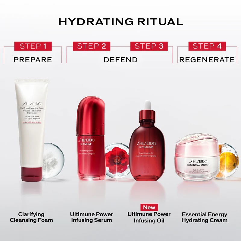 Shiseido Ultimune Power Infusing Oil mitrinoša eļļa sejai, ķermenim un matiem