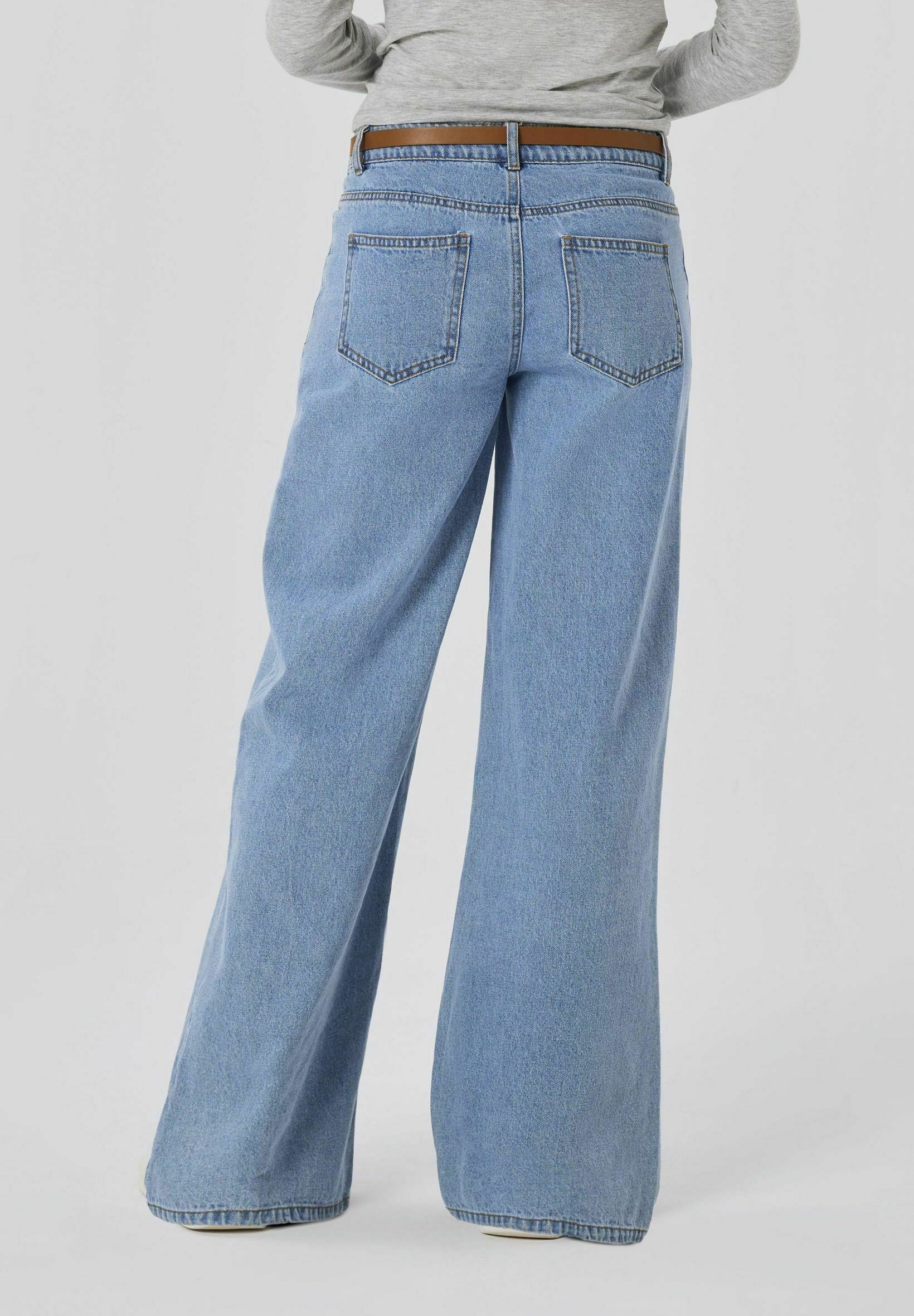 LMTD WIDE WAIST - Platėjantys džinsai - šviesiai mėlynas džinsinis audinys