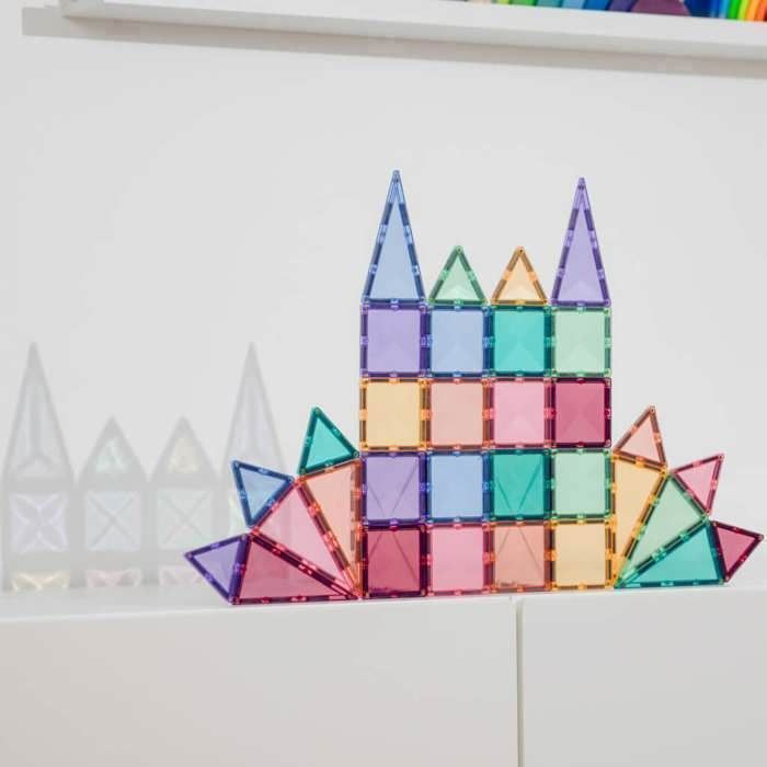 CONNETIX Conjunto de Mini Peças Magnéticas para Construção em Tons Pastel, 32 Unidades