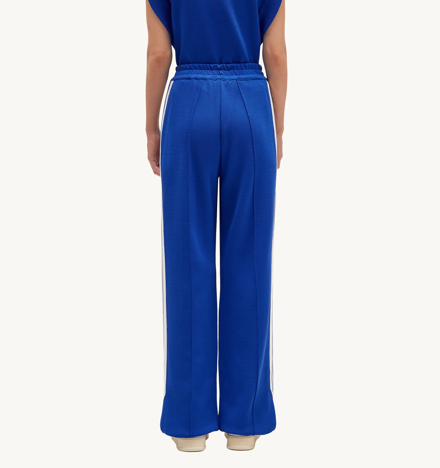PANTALONI DIN VISCOZĂ ALBASTRU ELECTRIC