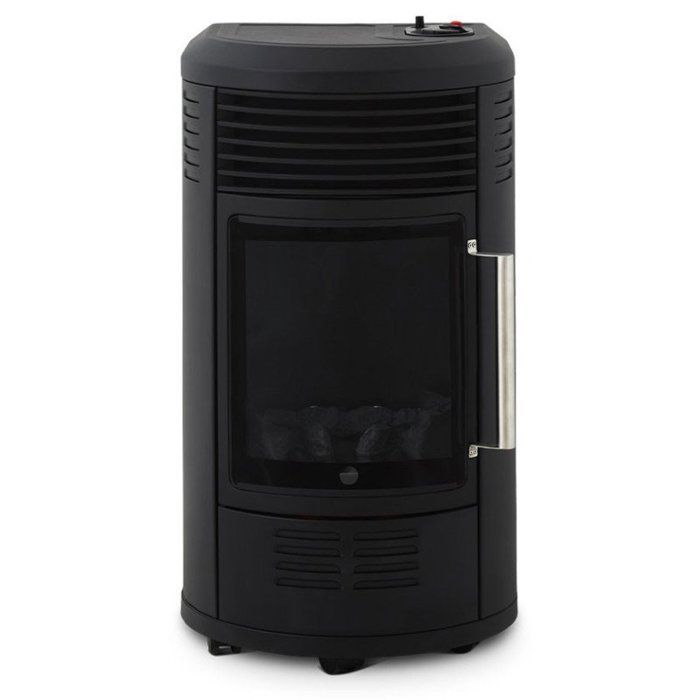 Volga gaskachel - FAVEX - Infrarood haardeffect - 6 warmtestanden - Tot 40 m², zwart