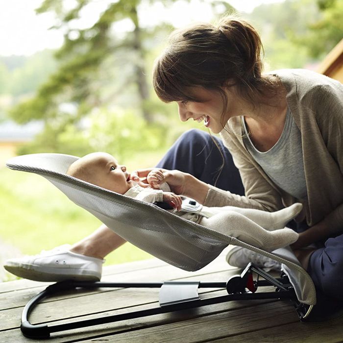 Foldable Baby Bouncer - MENGDA - Breathable Baby Bouncer - Up to 15 kg - 3 Recline Positions - Gifts for Newborns